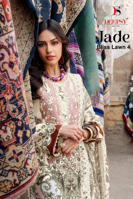 Jade Bliss Lawn 25 Vol 4 By Deepsy Cotton Dupatta Pakistani Suits Suppliers In India